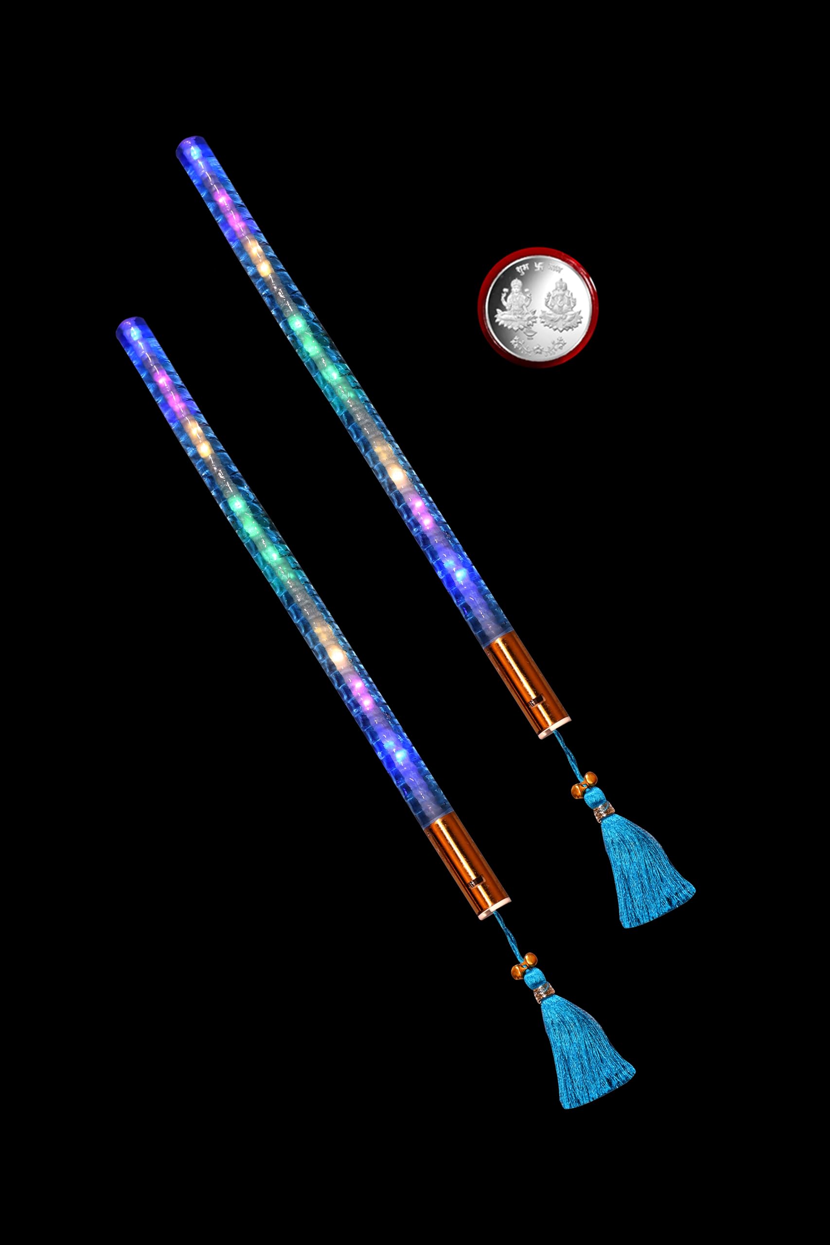 Anshri (Pack of 1 Pair) (Light Dandiya Big) | Light Dandiya Stick | Garba Sticks | Navratri Light Dandiya Sticks With Silver Color Coin | Kids & Adults Dandiya Stick | 14.4 inches Big Size (Multicolor) (B0DG9L39CH) Amazon Price History, Amazon Price Tracker