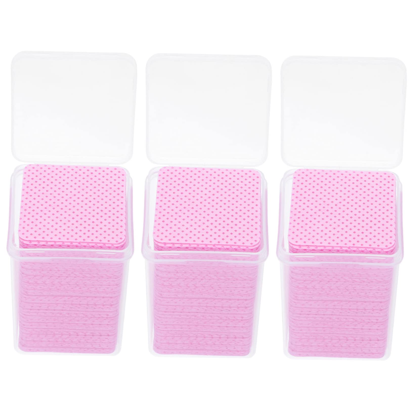 TOVINANNA 600pcs Reusable Cotton Pads Eyelash Extension Remover Adhesive Wipes Facial Pads Cotton Rounds Professional Wiping Cloths