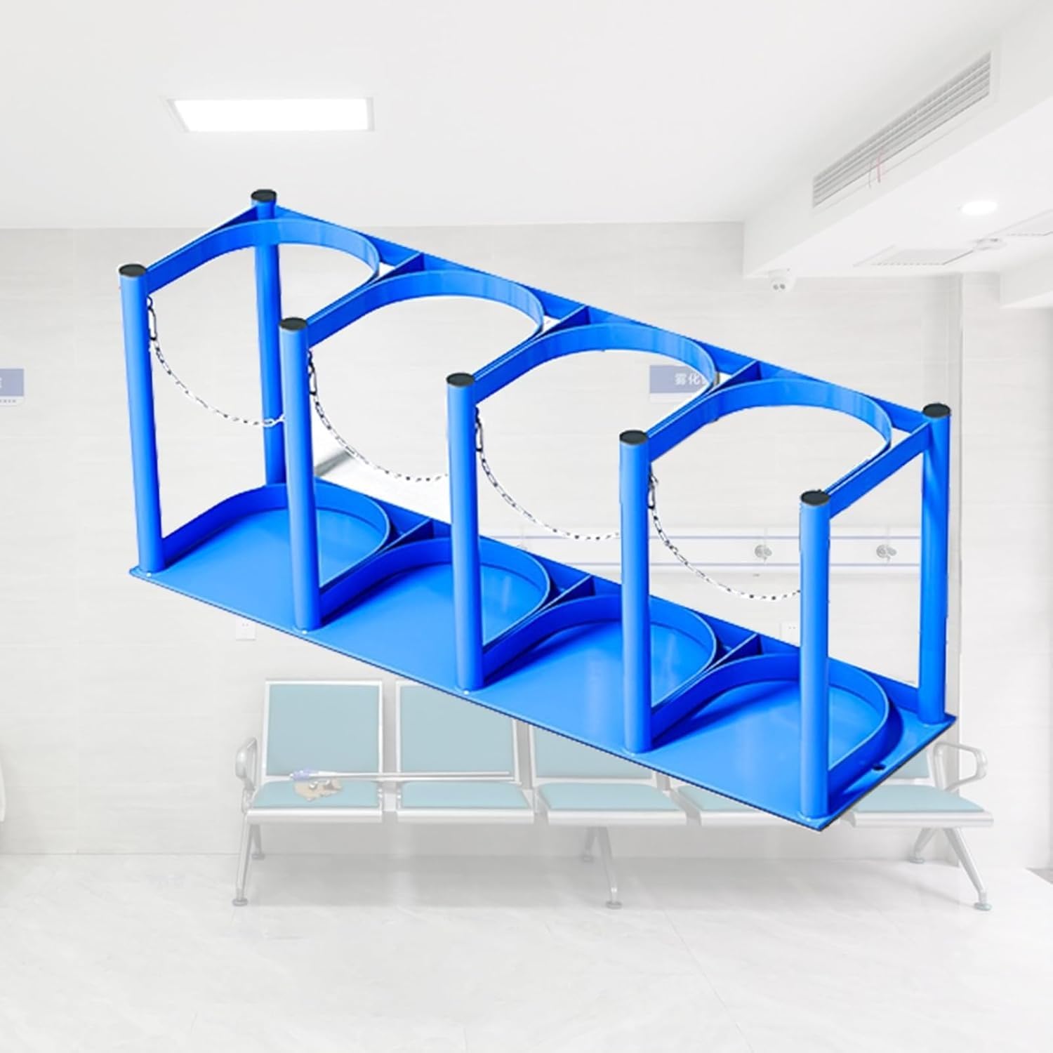 Soporte para botellas de oxígeno, soporte de cilindro de gas médico, soporte de 39 cm de alto para tanques pequeños, clínicas estables o almacenamiento en el hogar, evita que se vuelque