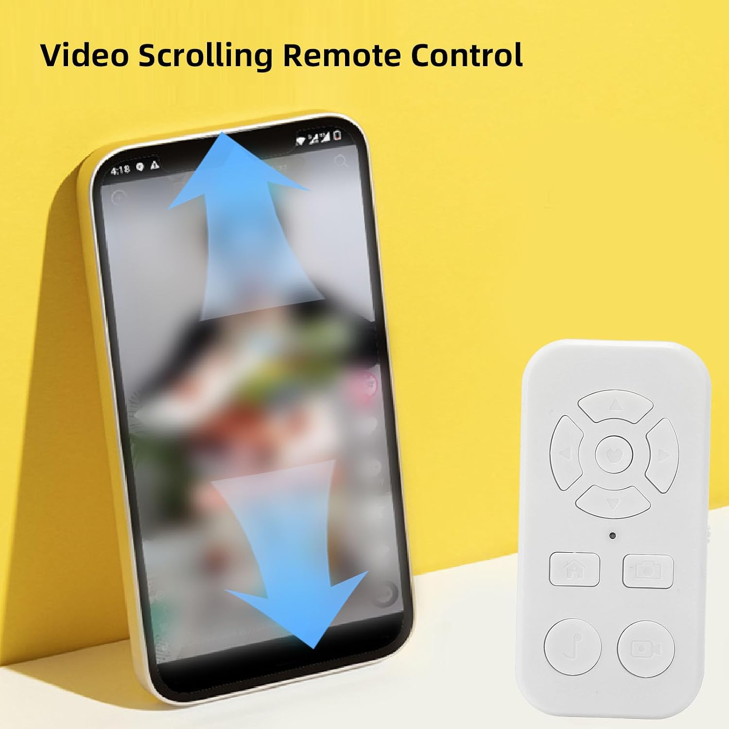 Sanpyl Phone Remote Scrolling Page Turner, Bluetooth V4.2 Camera Shutter Video Recording Remote Page Turner for Android,for iOS,Smartphone Tablet (#12)