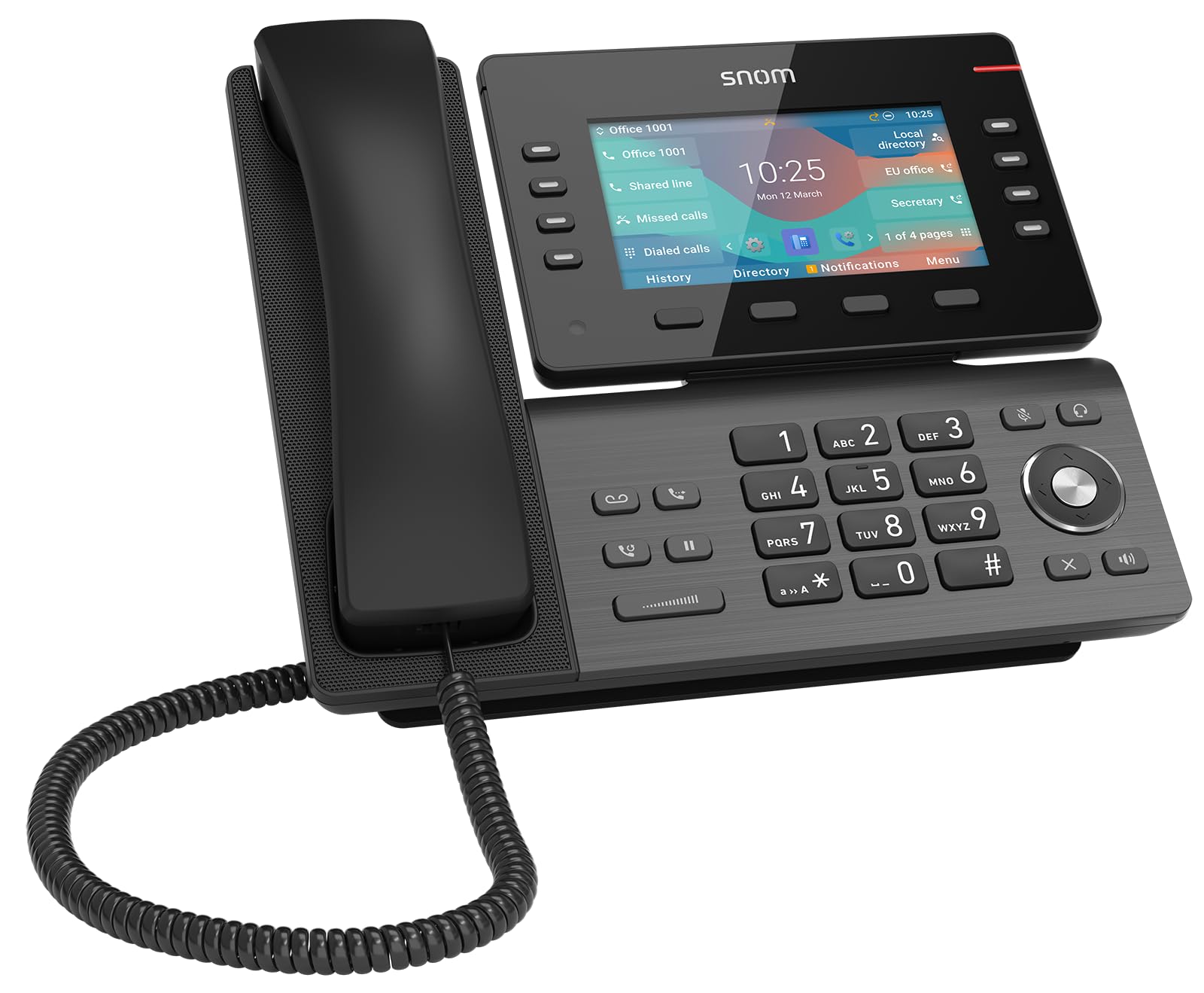Snom D862 Telefono VOIP con display a colori IPS da 5 pollici, 8 tasti programmabili e riduzione del rumore - Il telefono cordless ideale per la moderna telefonia IP