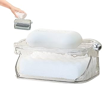 Amazon｜吸盤ソープディッシュ - 二重層石鹸皿ホルダー