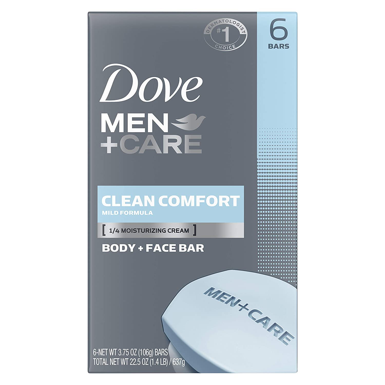 Dove Men+Care Body Soap and Face Bar More Moisturizing Than Bar Soap Clean Comfort Effectively Washes Away Bacteria, Nourishes Your Skin 3.75 oz Pack Of 6 (USA)-picture-15