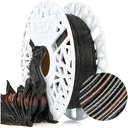 Filament ROSA 3D FILAMENTS PLA  Tęczowy Brokatowy/Mieniący (RAINBOW GLITTER)