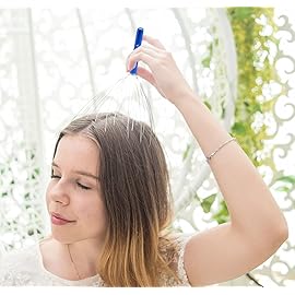 USAGA 36 Fingers Head Massager Scalp Massager Head Scratcher, Stocking Stuffers Gift for Scalp Body Relaxing (Blue)