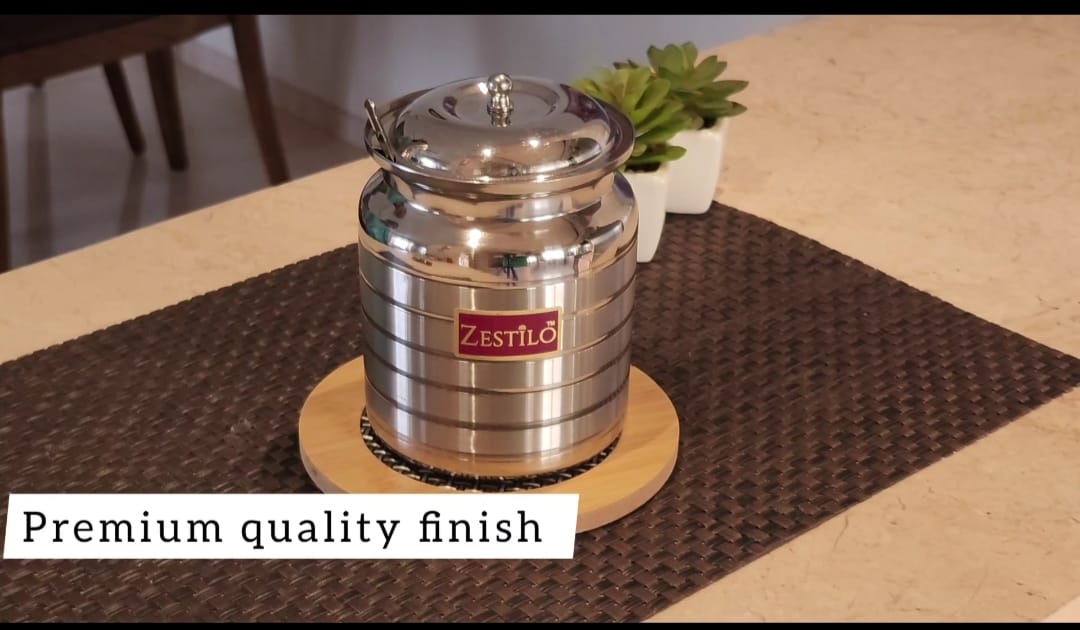 Buy ZESTILO Stainless Steel Oil/Ghee Jar Container,Oil pot, ghee