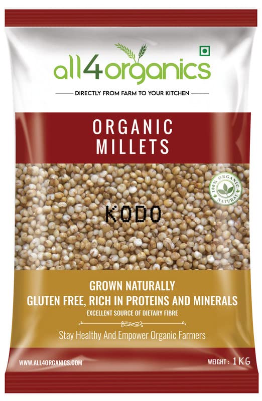 Organic Millet Kodo Natural Grains Kodra / Varagu / Arikelu / Hark