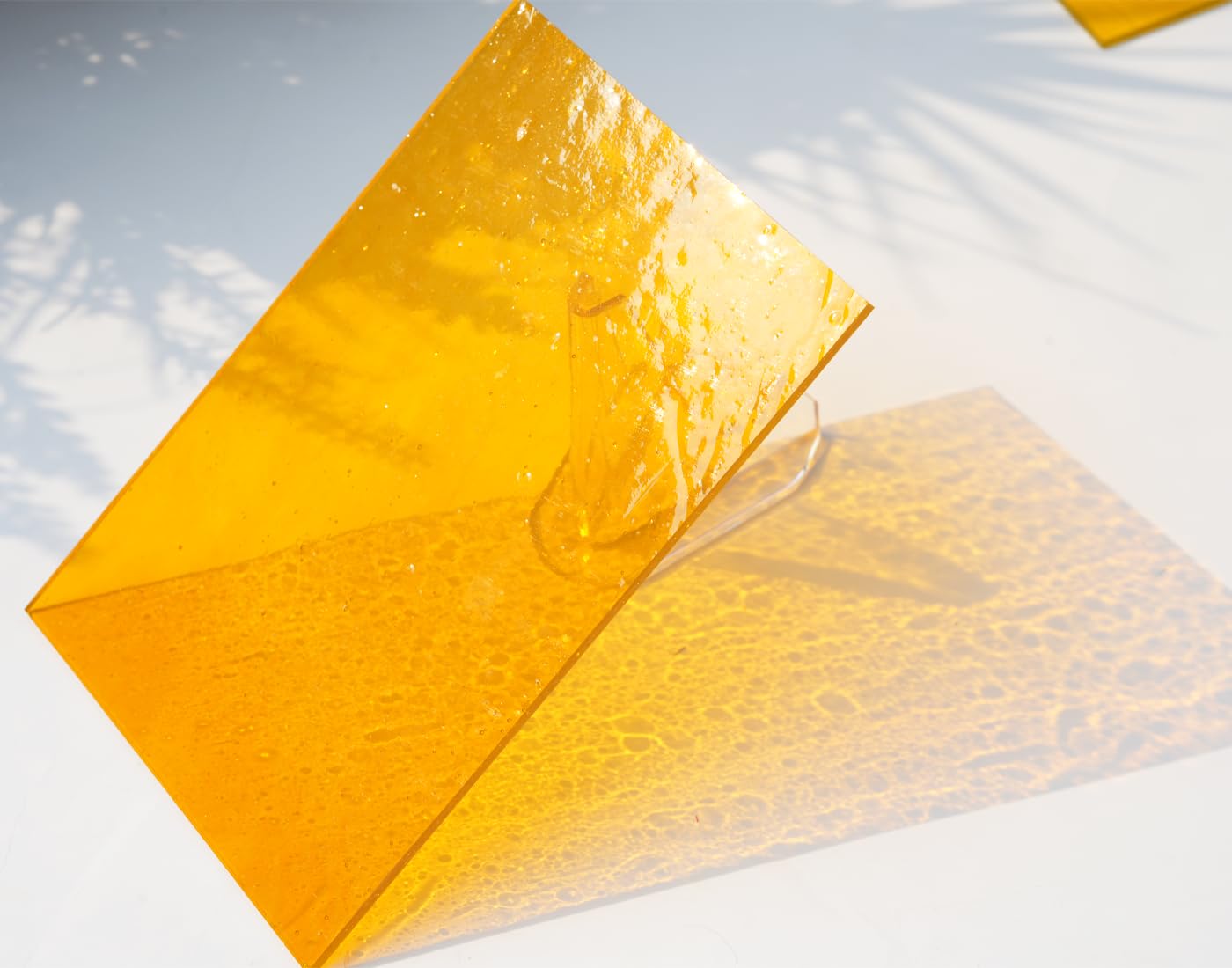 Texturierte transparente Glasplatten – 10 Stück Gelb & Orange gemischt, 10,2 x 15,2 cm für DIY-Bastelarbeiten, Mosaike, Buntglas-Projekte, klare farbige Mosaik-Stücke für Dekoration