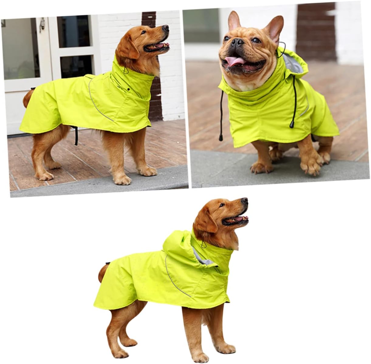 GALPADA High Collar Dog Rain Coat Nylon Pet Rainwear Dog Rain Slicker Comfortable Pet Supplies