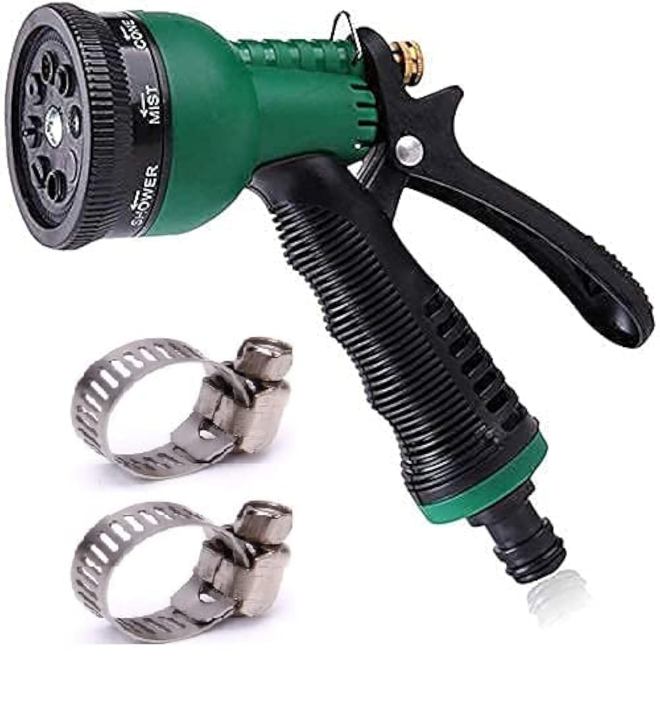 EPISKEY Garden Hose 7 Pattern High Pressure Garden Hose Nozzle Water Spray Gun With Leak Proof 2 Pcs Metal Grip Lock Gardening Washing Gun (MULTI COLOUR) (7 FUNCTION) (B09MPJXPRB) Amazon Price History, Amazon Price Tracker