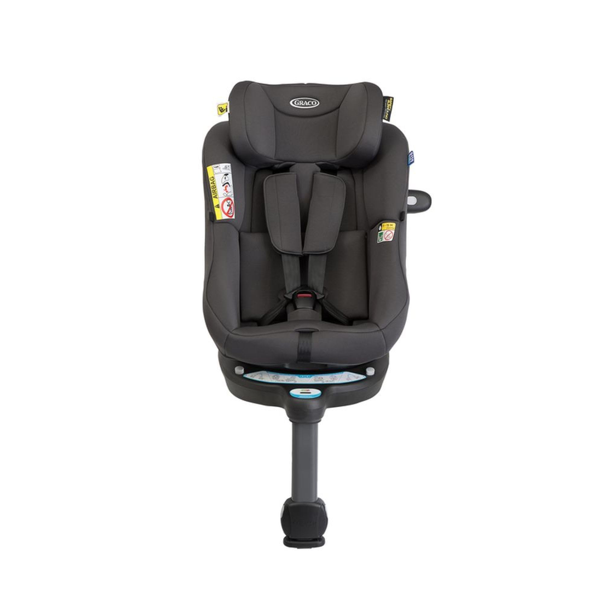 Graco Turn2Me fotelik samochodowy 2 w 1, model DLX i-Size R129, ewolucyjny fotelik samochodowy 2 w 1, obrót o 360°, 40-105 cm (od urodzenia do ok. 4 lat), żelazo