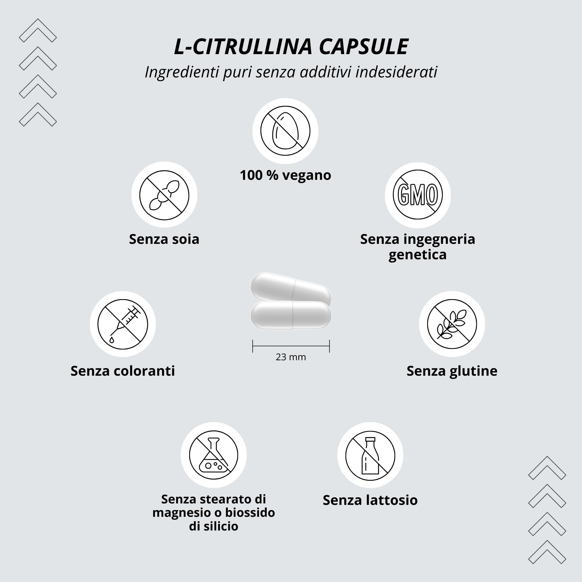 Capsule di Citrullina Alto Dosaggio + Vegan - 360 Compresse - Nutri + L-Citrullina DL Malato 2:1 - Fitness Bodybuilding - Citrulline Malate Pura 6000 - Qualità Premium senza Additivi