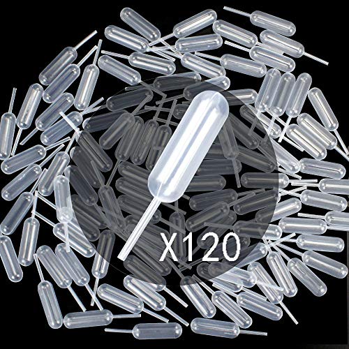 Meiso Set di 120 Pipette in Plastica da 4 ml, Minimalista, Ideali per Cioccolato, Cupcake, Fragole, Bianche