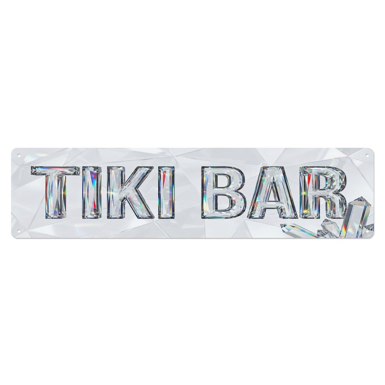 Tiki Bar Outdoor Garden Decor Tropical Beach Bar Crystalline Metal Tin Sign