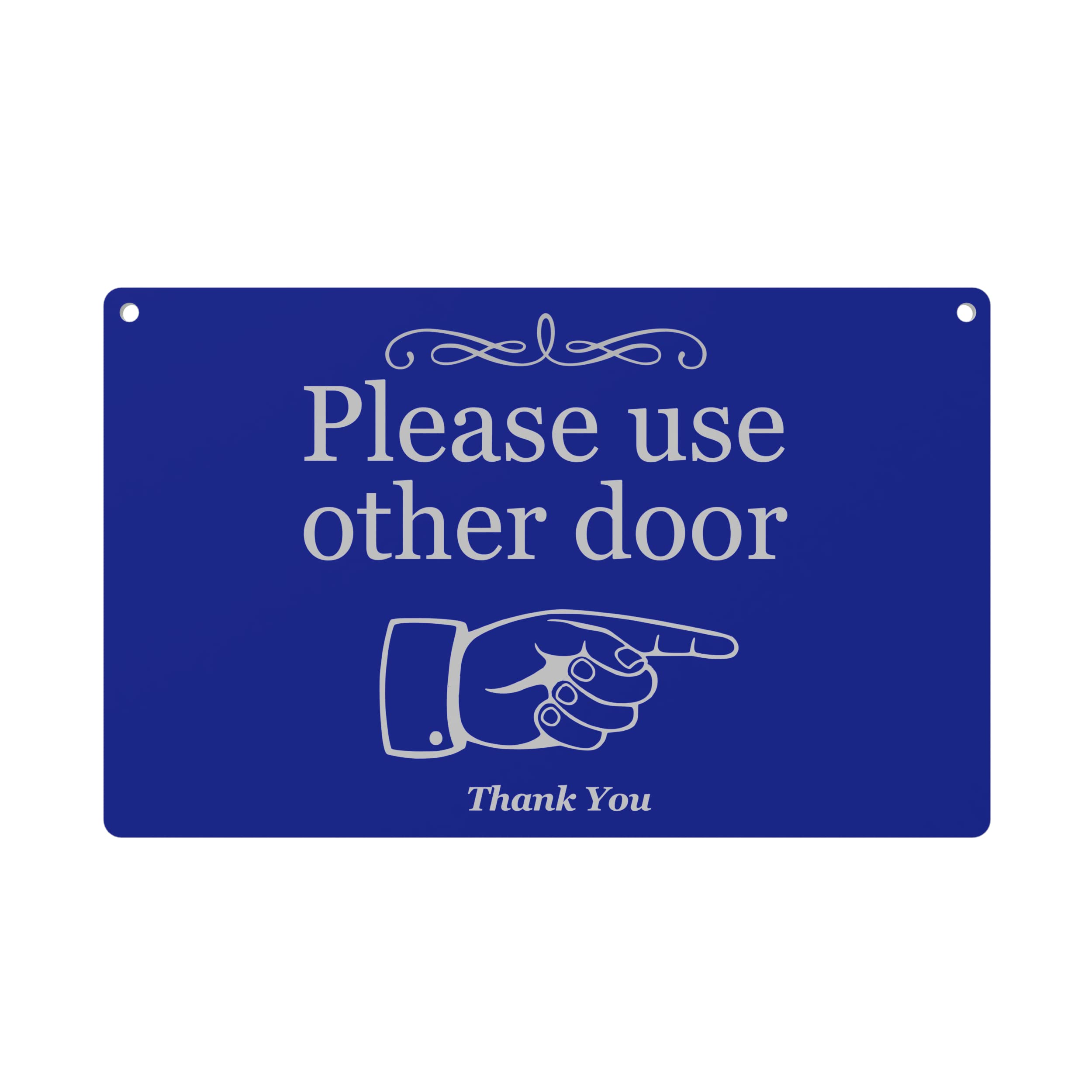 Reversible 'Please use other door' Sign, Double Sided, Arrow, Door Hanging - Image 2