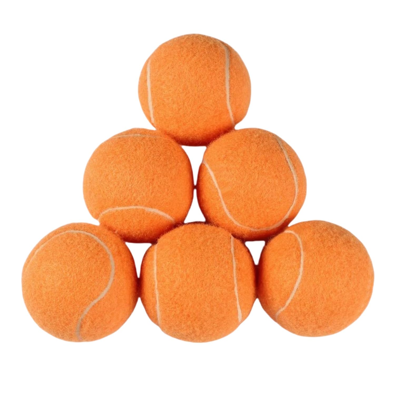 Easnea 6 PCS Training Tennis Balls, High Elasticity Practice Tennis for Beginner, Exercise Playing Balls Felt Training Toys for Pet Dog (Orange)
