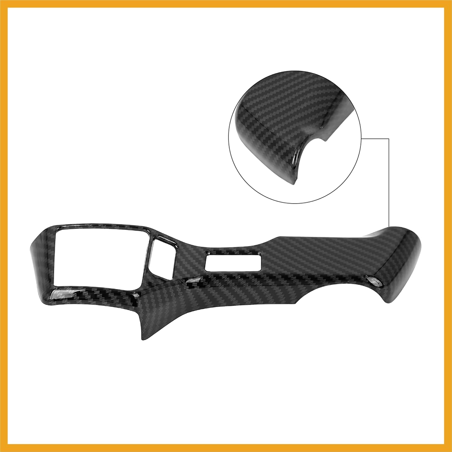 Car Interior Accessories Steering Wheel Cover Trims for Toyota Tacoma 14-21 for Toyota Tundra Sequoia 18-21 for Toyota 4runner SUV 2010-2021 Carbon Fiber Style Black Replacement