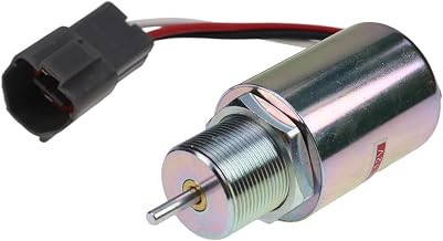 Fuel Shut Off Solenoid 30A87-20400 Compatible with Mahindra Max 28 Tractor Mitsubishi S4L S3L L3E S3L2 Volvo EC15 Toro 223D