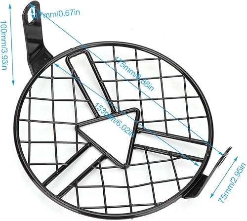 Miniatura 4 de Qiilu Triumph Scrambler 1200 - Cubierta para faros delanteros de motocicleta, protector de parrilla para faros delanteros de motocicleta, protector