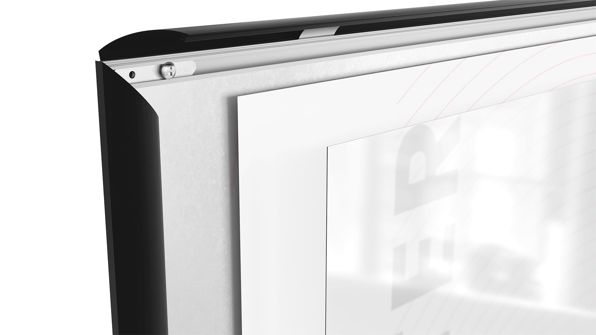 ALLboards Cornice a scatto A1 nera con profilo a scatto