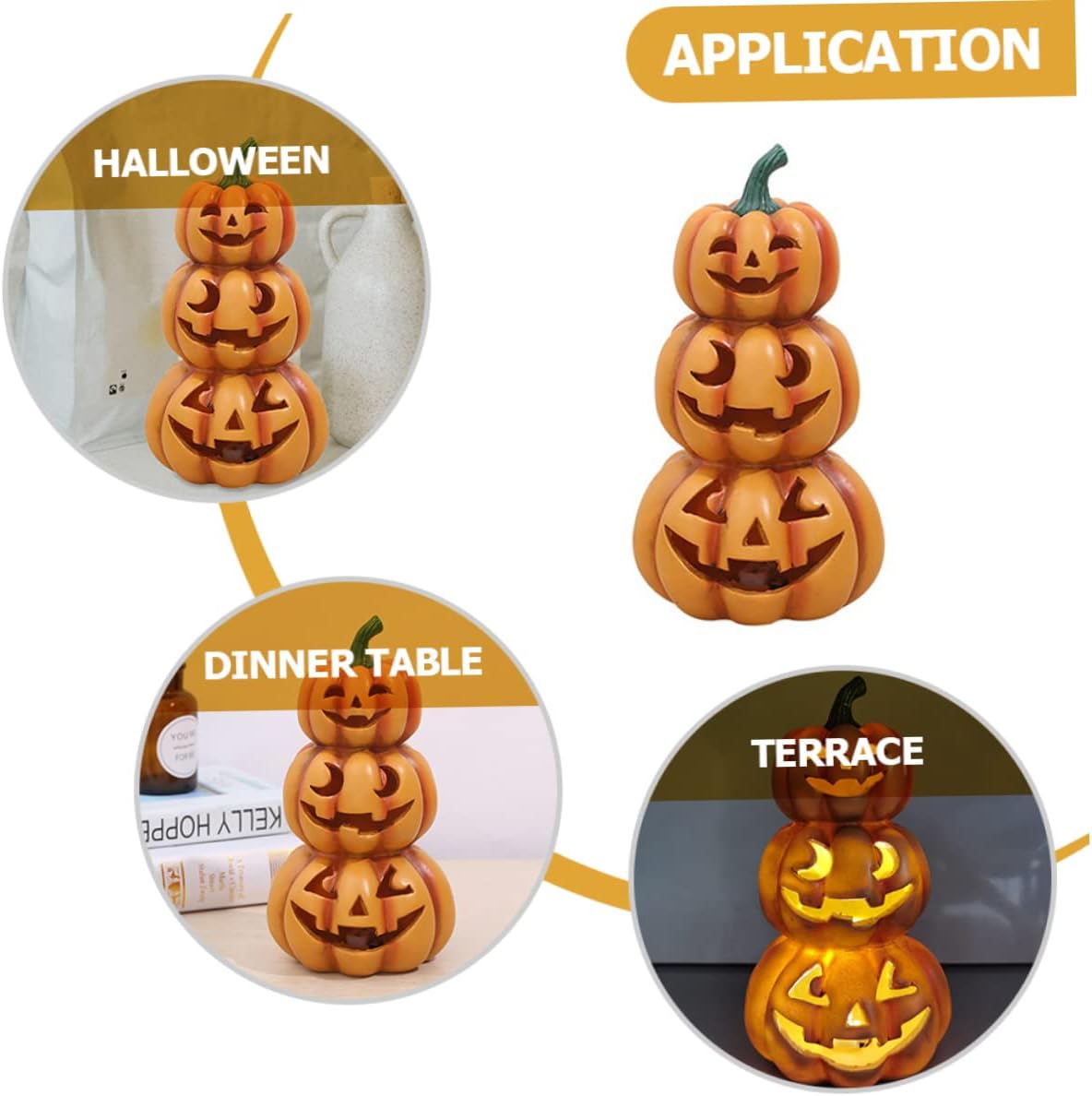 Halloween Decorative Pumpkin Light Festive Night Lamp for Table Centerpieces Decor Unique Design for Halloween Parties and Celebrations