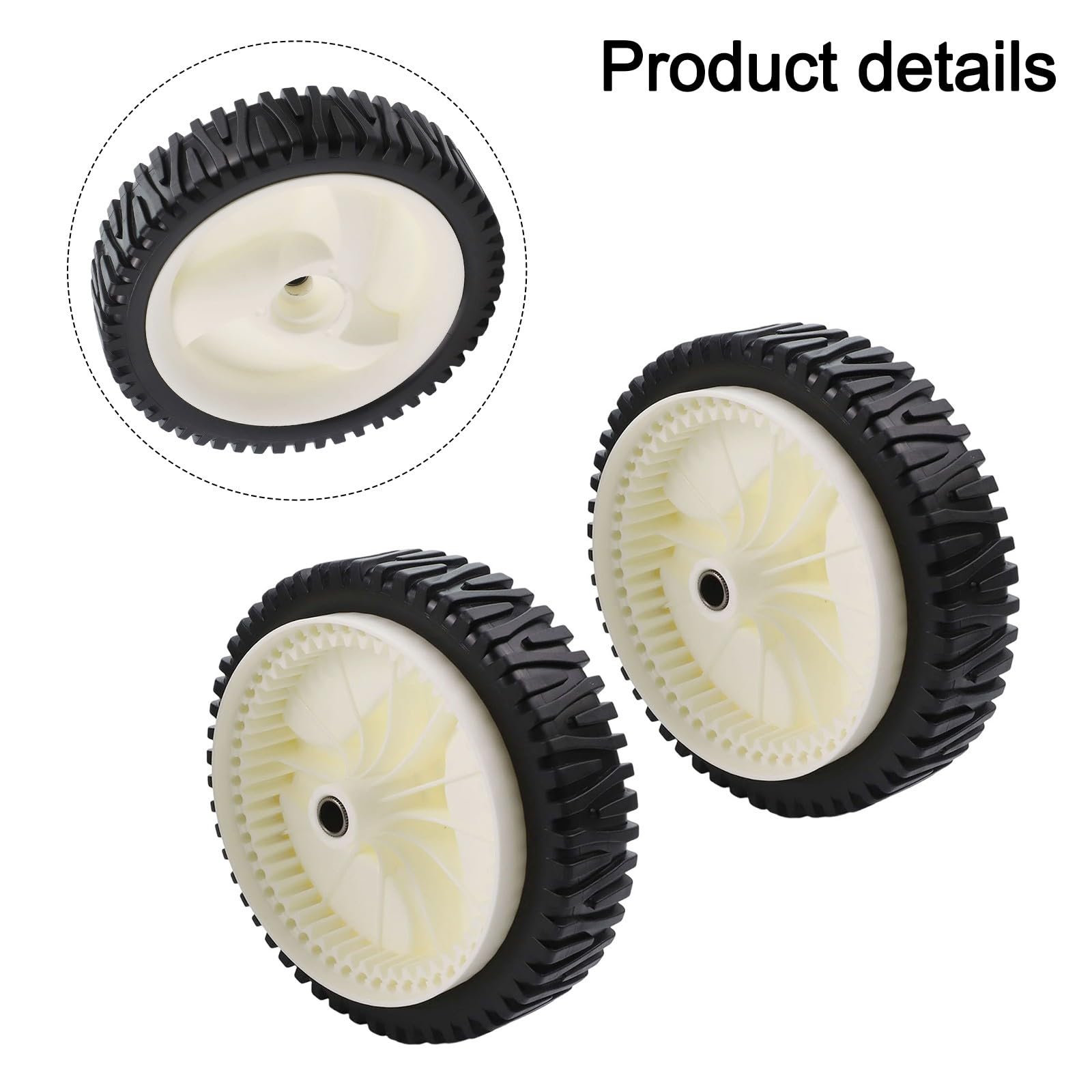 EasyByMall Ruedas delanteras de 8 pulgadas para cortacésped Craftsman autopropulsadas de 22 pulgadas, piezas de repuesto de 53 dientes compatibles con 194231X460 401274X460