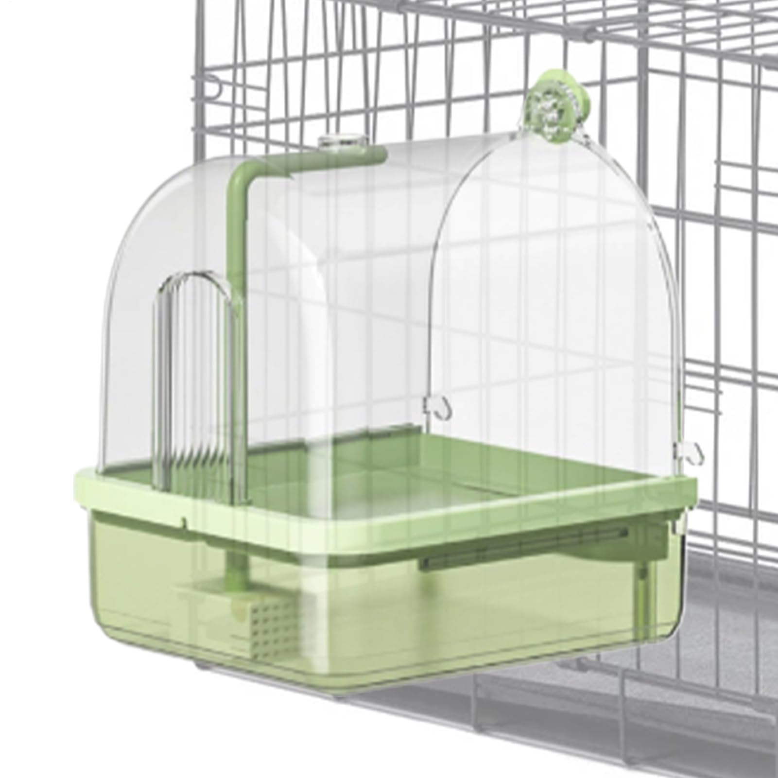 Bañera para Jaulas de Aves Soporte Automático Antimordiscos para Bañera | Baño Interior de Aves Pequeñas Para Exterior, Aviario, Cría, Exposición, Jaula, Jardín, Hogar, Transportín, Balcón