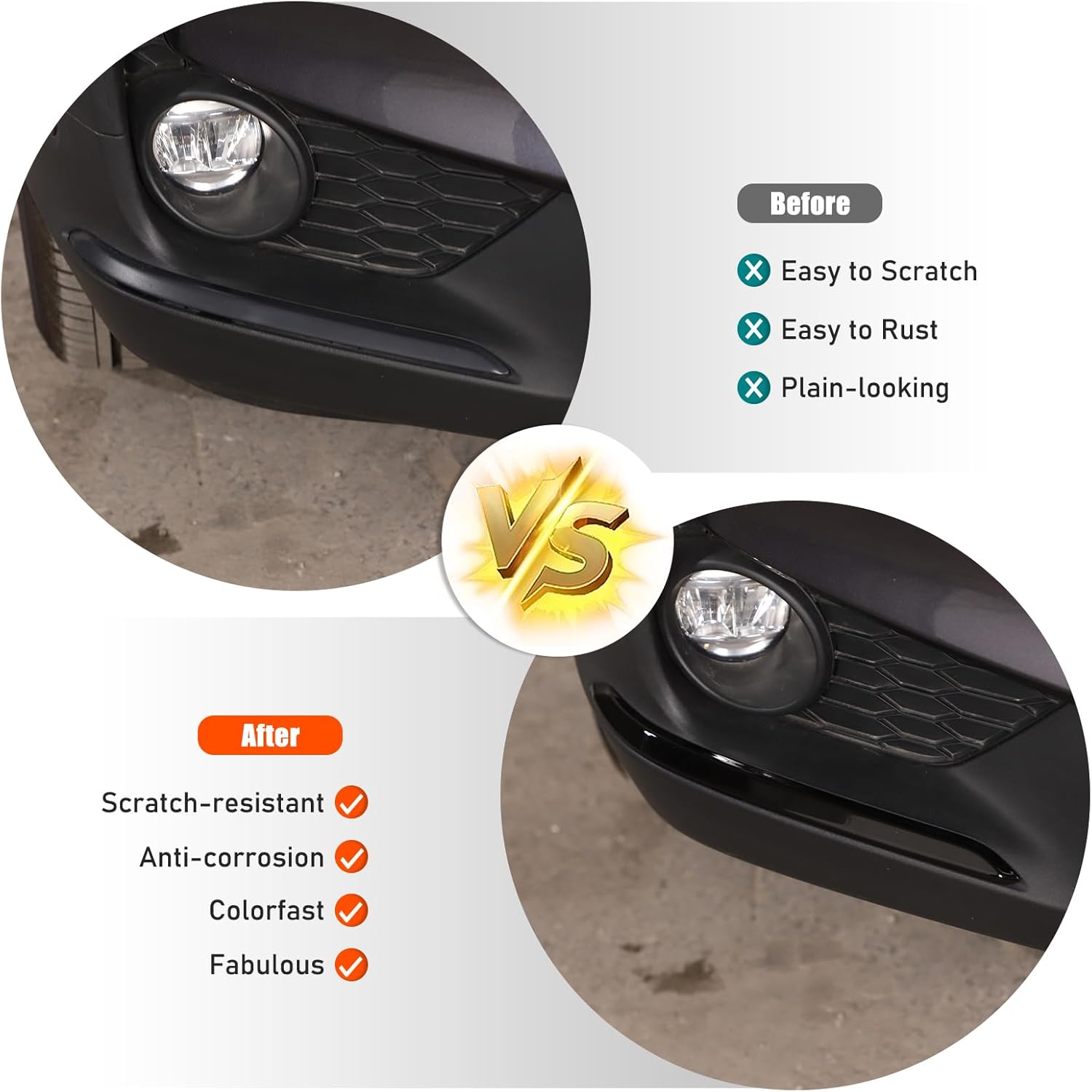 Car Front Corner Bumper Guard Compatible with Honda Pilot 2019-2022,Anti-Scratch Corner Bumper Guard Protector Trim Exterior Accessories (Piano Black)