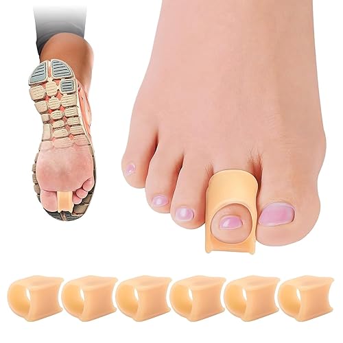 P0PUOUYE Alisadores de dedos para dedos rizados, corrector de dedos en martillo, paquete de 6 férulas de dedos, realinear dobladas, rizadas,