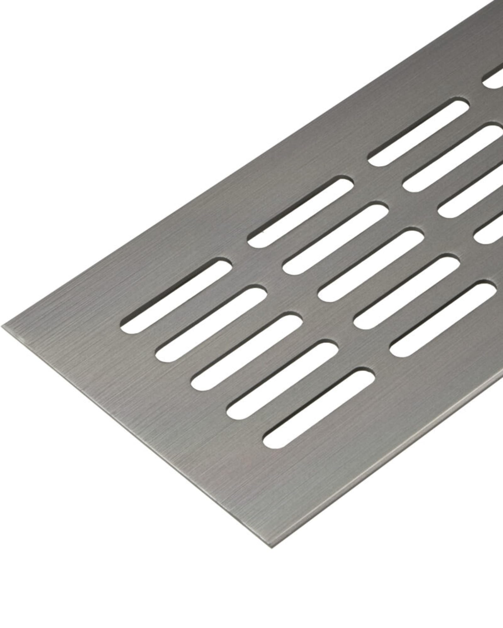 Gedotec Stainless Steel-Finish Ventilation Grille Door Grille Stainless Steel Aluminium Ventilation Grille Square 800 X 80 Mm Furniture Grille Aluminium For Heating Wall Etc. 1 Piece – Ventilation Plate Oval, Silver