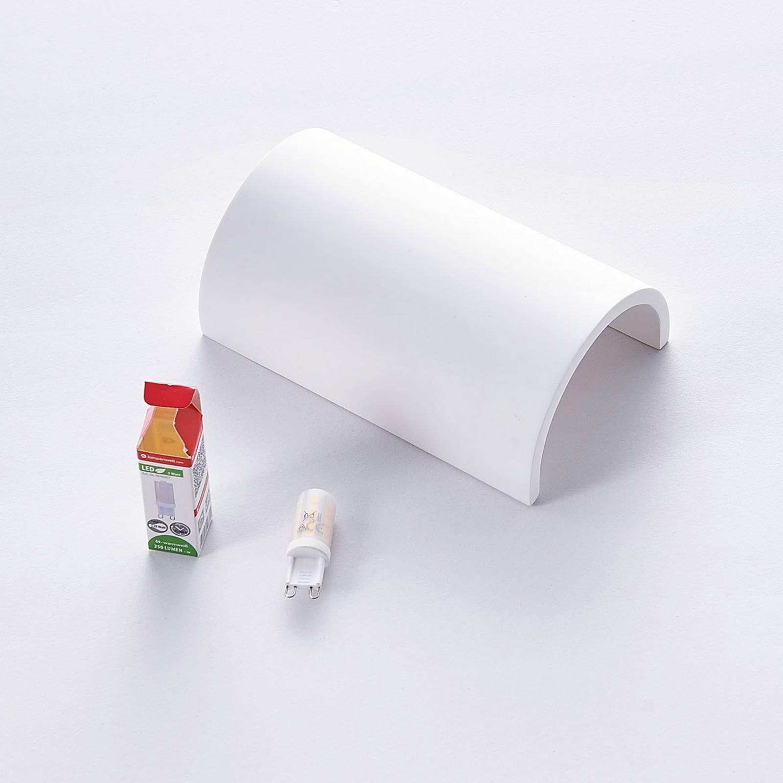 Lindby Applique Murale Colja à intensité variable (Moderne) en Blanc Plâtre/Terre Cuite e. a. pour Salon & Salle manger (1 lampe,à G9), Lampe Eclairage Luminaire Mural