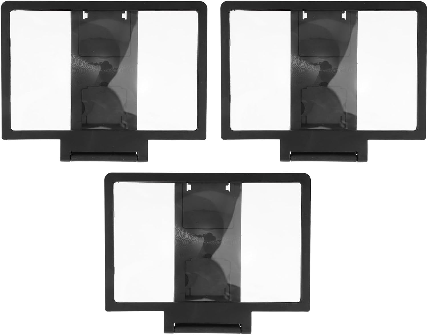 3 Pcs Phone Screen Magnifier with Stand for Smartphone Video Viewing High-Definition Mobile Phone Screen Enlarger Tool for Home and Travel