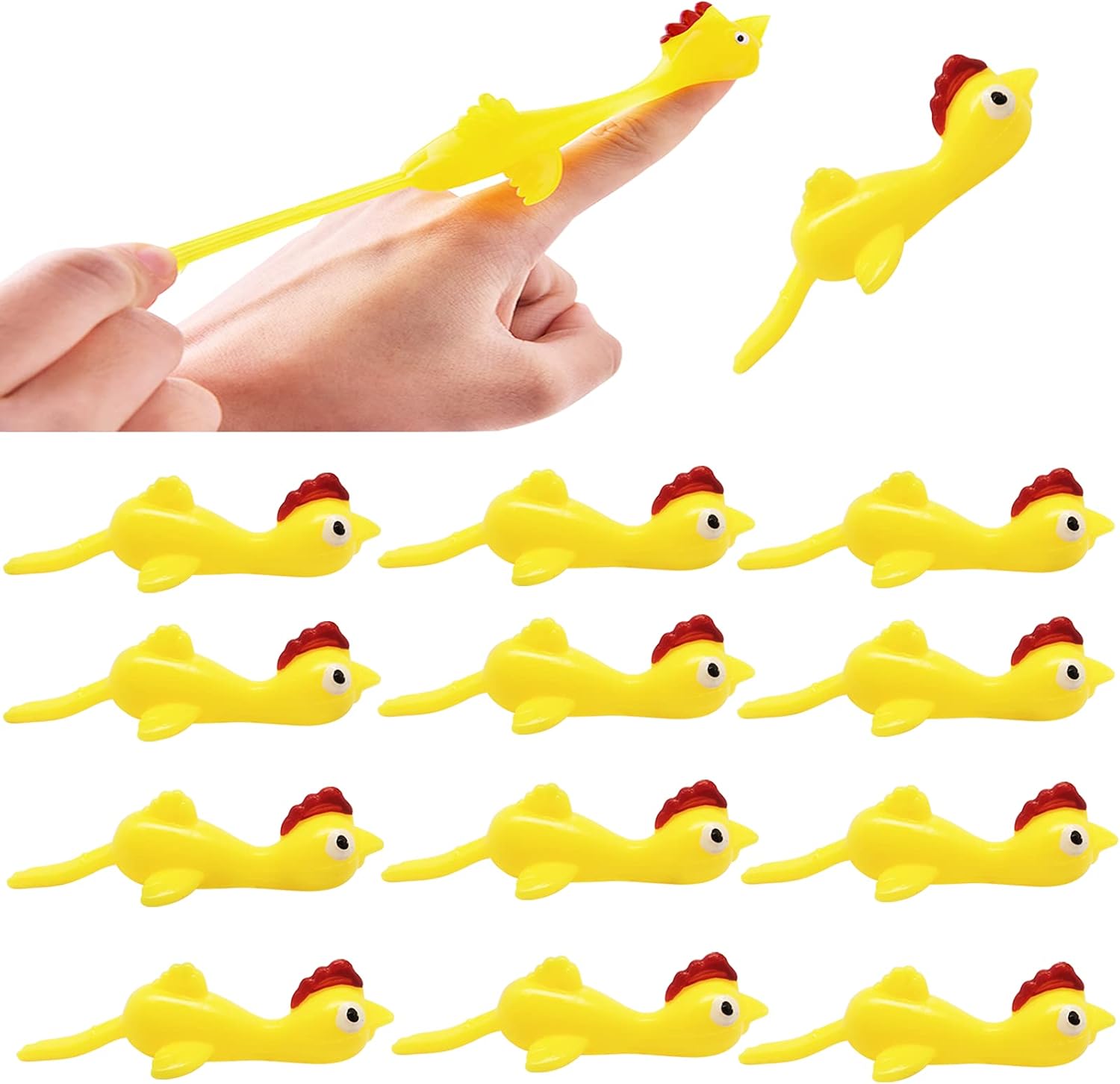 TIBDALA Rubber Chicken Slingshot Chicken Flingers Flying Toy, Novelty