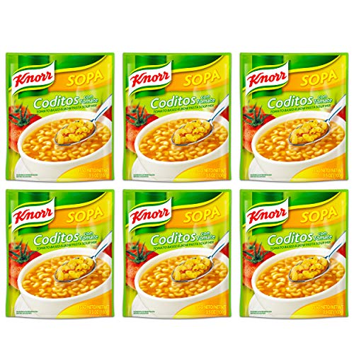 Knorr Tomato Based Elbow Pasta Soup Mix, 3.5-ounce Packages (Pack of 6)