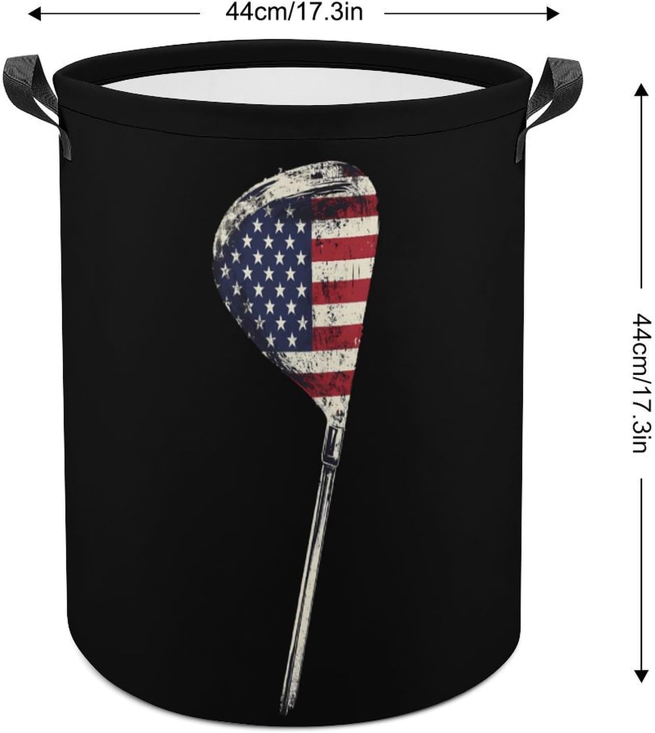 Golf Club U.S.A. Flag Laundry Basket Collapsible Hamper 44x44cm image 2