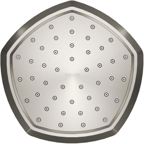 Miniatura 61 de KOHLER 27051-SN - Cabezal de lluvia de una sola función de 8 pulgadas, cabezal de ducha de un solo rociador, cabezal de ducha tipo lluvia, 2.5 GPM