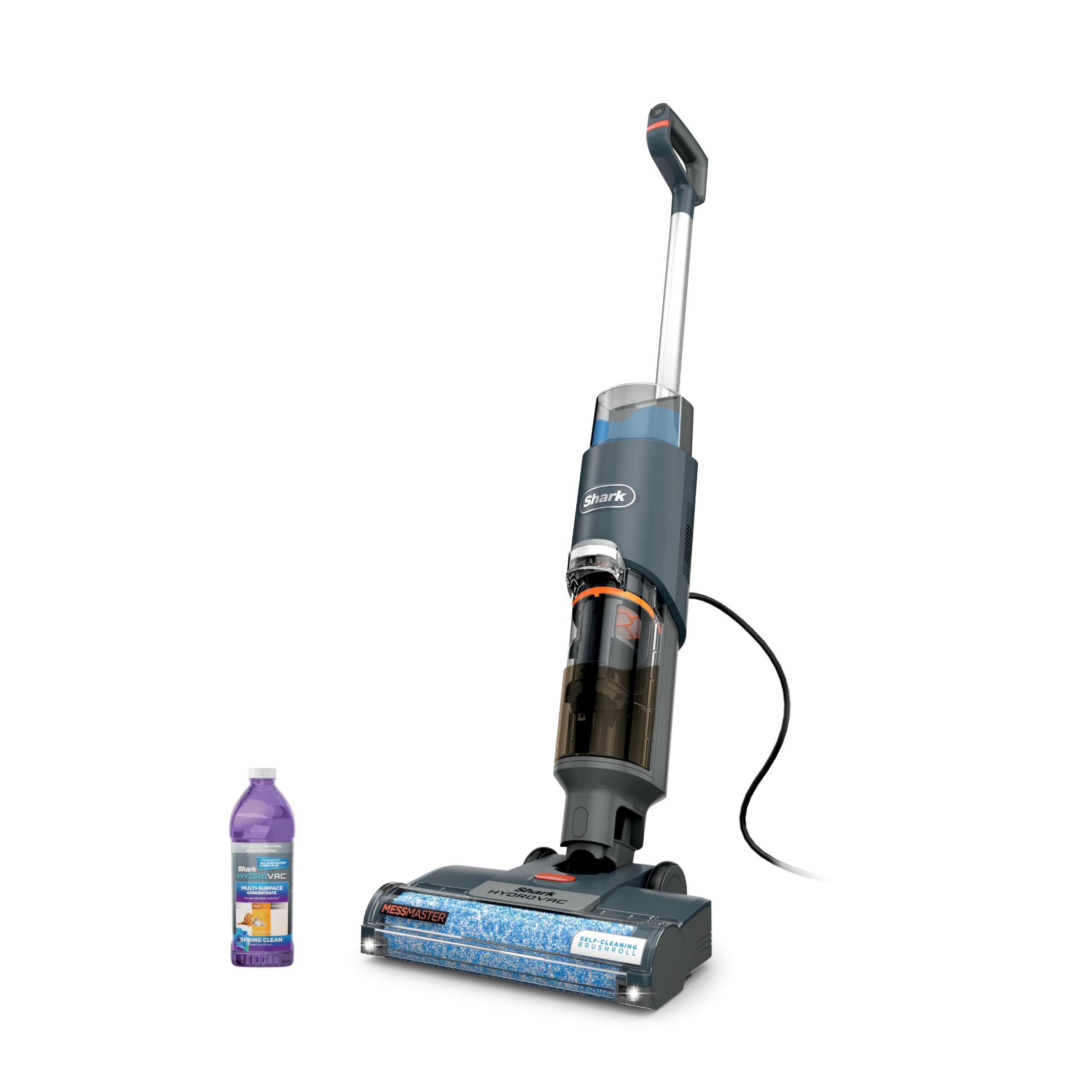 Shark Corded 3-in-1 Vacuum HydroVac MessMaster-Sistema de aspiración, fregona y autolimpieza con Cable 3 en 1, para Suelos Duros y alfombras de área, WD161, Plástico, Navy