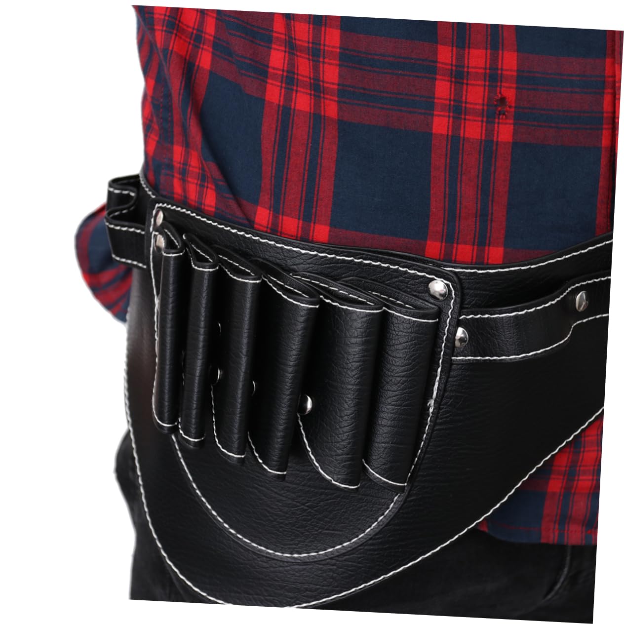 PartyKindom Barber Scissors Bag Hairdresser Waist Belt Hair Scissors Pouch Space-saving Hairdressing Tool Kit Black