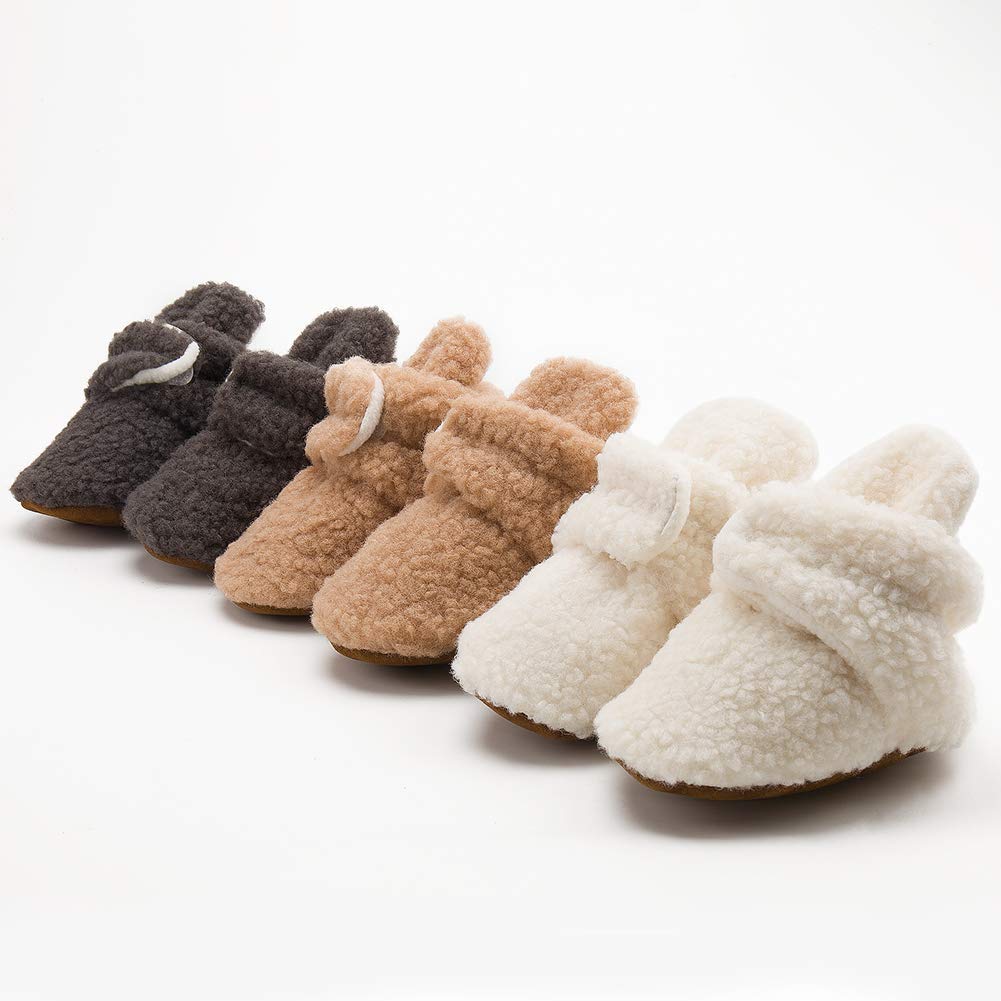 Sawimlgy Neonato Neonato Neonato Ragazza Ragazza Ragazzo Cotone Booties Rimanere Su Calzino Pantofole Morbido Camera Da Letto Scarpe Antiscivolo Stivaletti Con Pinza Bambino Culla Calda Primo