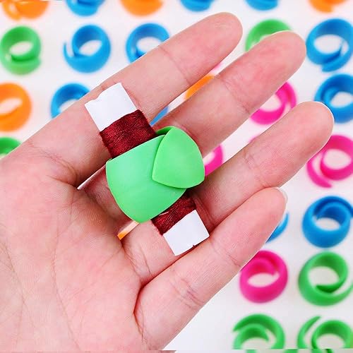 Miniatura 5 de Hulameda 48 abrazadores de carrete de hilo para evitar que el hilo se desenrolle y mantener las colas de hilo bajo control