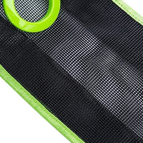 Image of Wall Mounted Foldable Hanging Mesh Garbage Collector, Net Storage Polythene Breathable Grocery Shopping Cloth Bags Kitchen Plastic Container Trash Carrier Bag Holder Organizer For Kitchen Home Use.