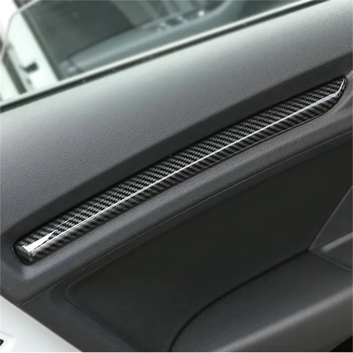 Carbon Fiber Color Car Center Console Dashboard Trim Strips 3pcs for A3 8V 2014-18 LHD ABS Interior Accessories(E LHD)