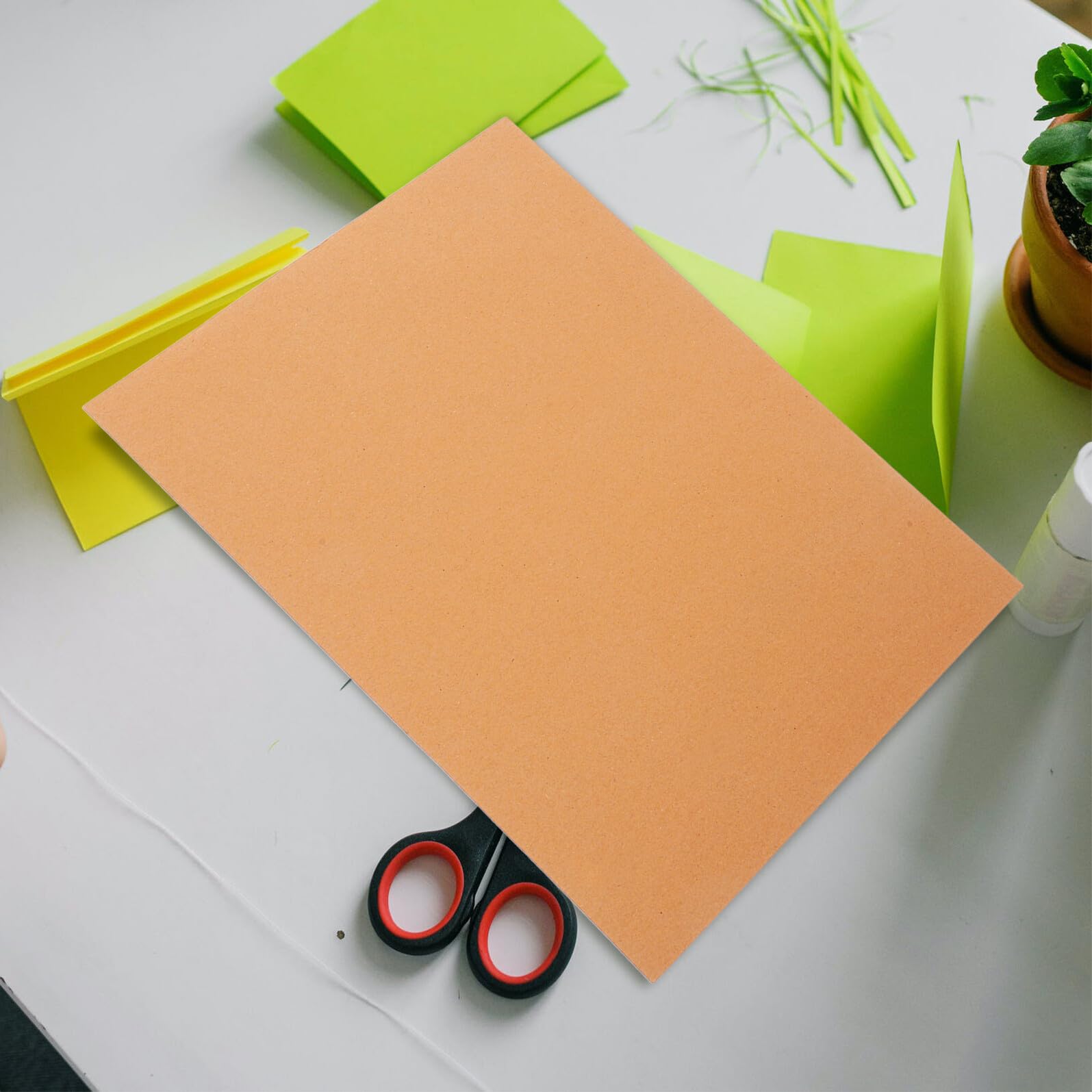 PLAFOPE 100 fogli Carta Kraft per DIY Materiale Creativo Carta per Origami Scrapbooking e Lavoretti Colorati per Progetti Artigianali e Disegno