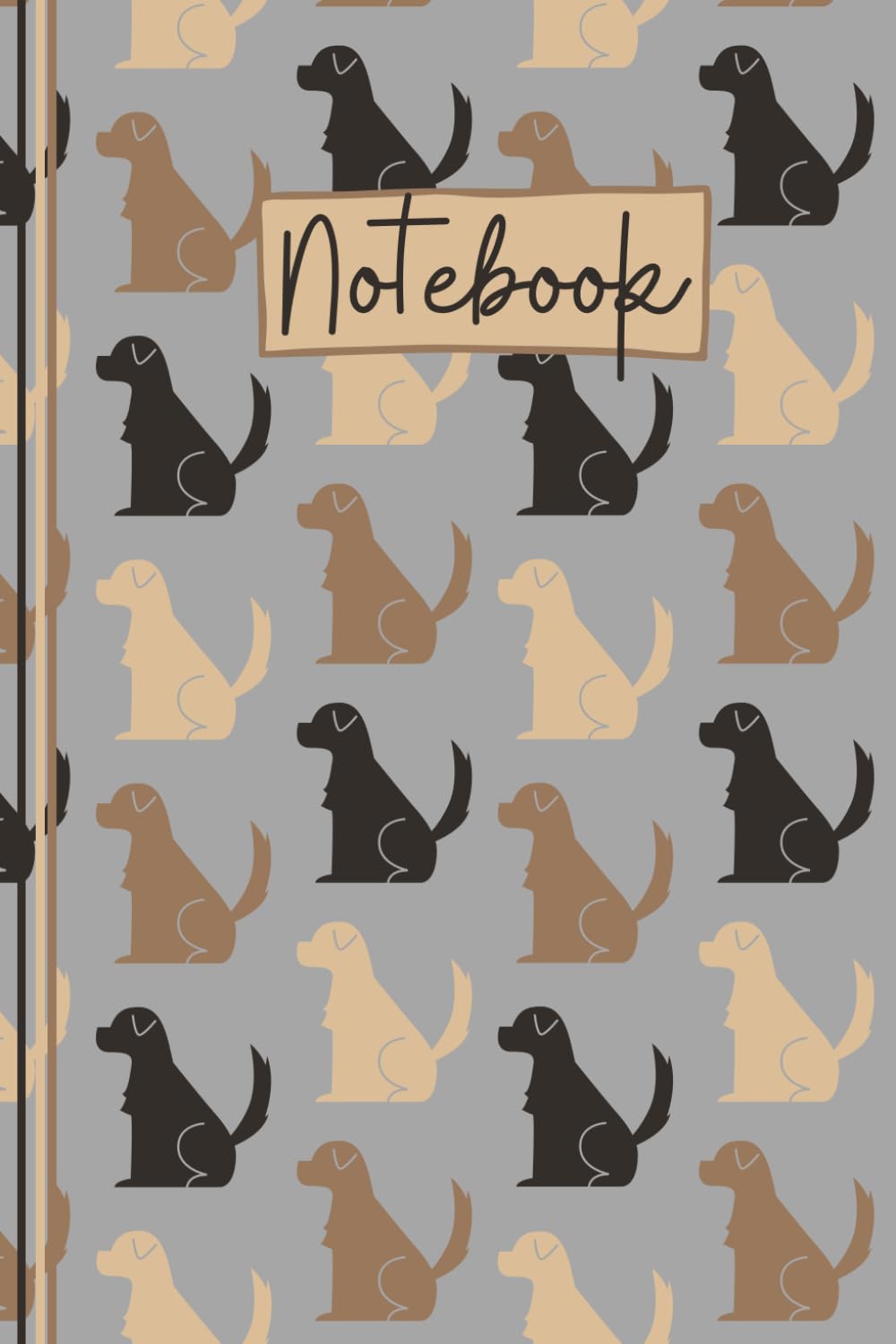 Labrador Notebook: Cute Labrador Lined Journal, The Perfect Novelty Labrador Gift for a Dog Lover or Pet Owner - Grey