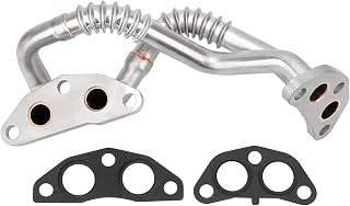 Engine Oil Cooler Line Lower Pipe Assembly with 2PCS Gaskets Compatible with 07-19 Toyota Sienna 08-19 Highlander 09-16 Venza 07-16 Lexus RX350 10-16 RX450h, 625-022 15767-31020 15785-31010