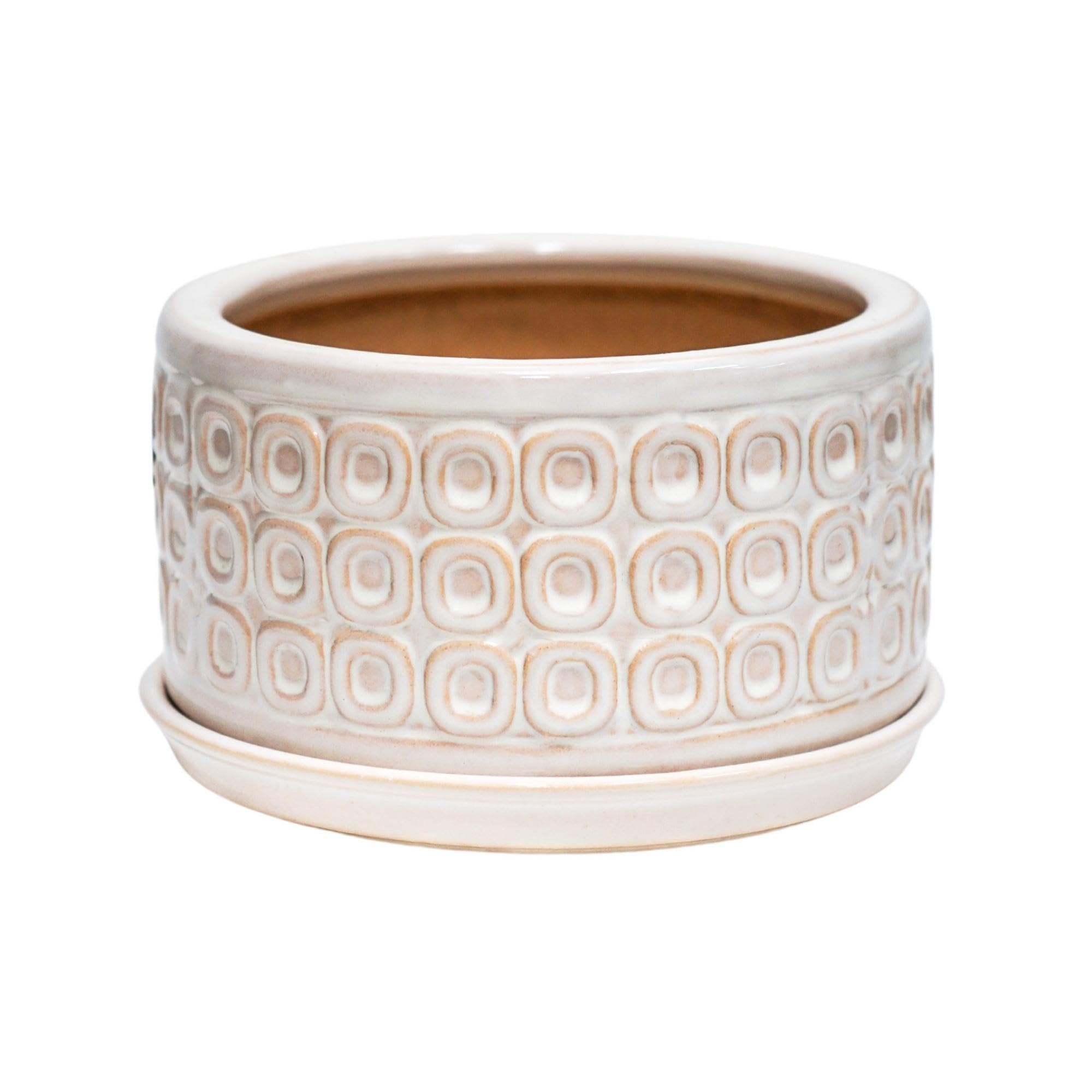 Ivyline Lisbon Pot De Fleurs Contemporain En Céramique émaillée