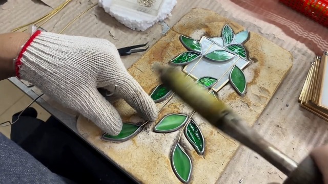 Amazon.com: Stained Glass Window Hanging Green Plant Window