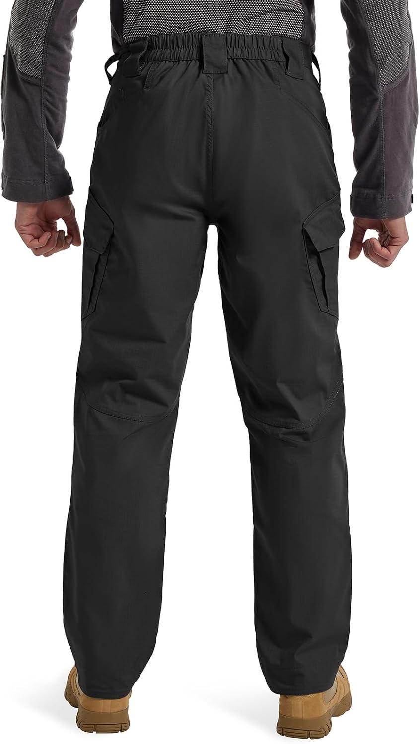 Men's Ripstop Tactical Pants Water Resistant Stretch Cargo Pants Lightweight EDC Hiking Work Pants - Image 3