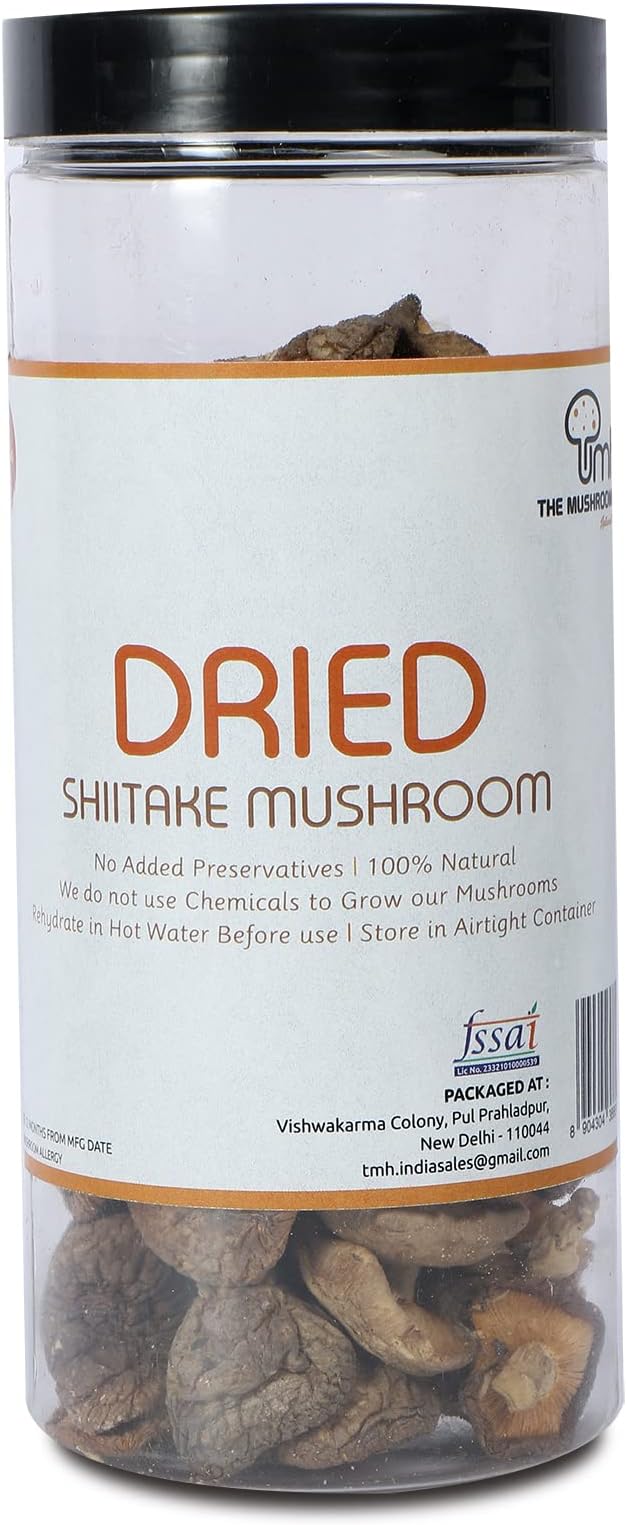 The Mushrooms Hub Dried Shiitake Mushrooms (100 g)
