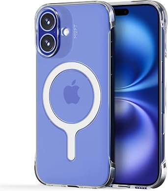 MOFT Invisible Case for iPhone 16 Plus Case, Clear MagSafe Phone Case, Dual Cutouts Frame Design with Bare-Device Feel, Anti-Yellowing Ultra-Thin Strong Magnetic Protective Phone Cover, Clear